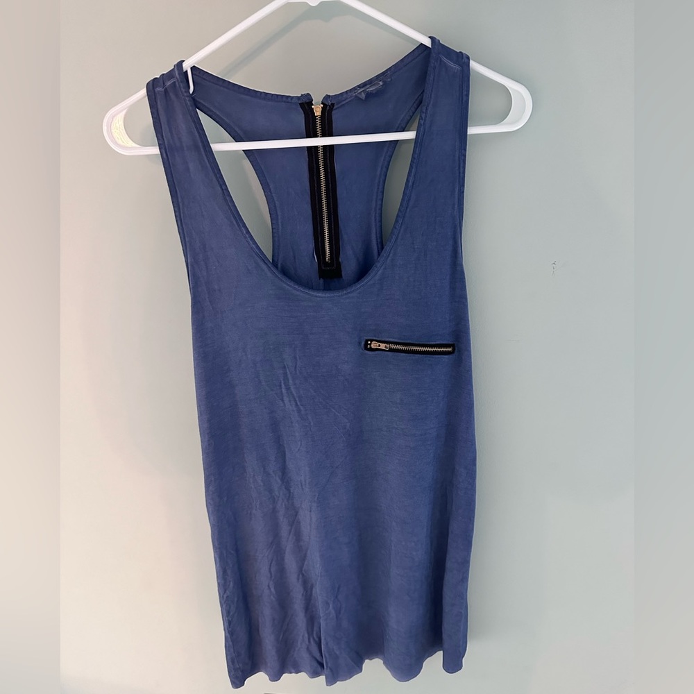 Pol Blue tank with zipper